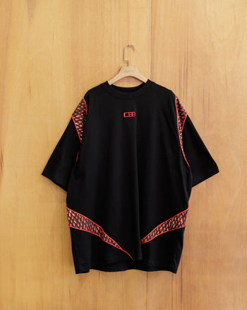 Double Back x TNT - Dragon Sacle T-Shirt Oversized - Black