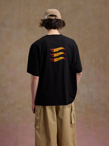 Unlimited Mote - Flame Wheel S/S Tee - Black