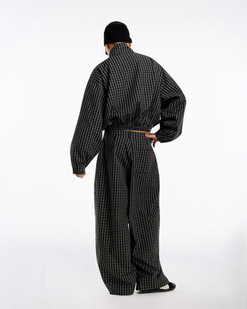 PP - Gingham Wide Pants - Golden Noir