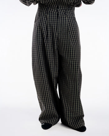 PP - Gingham Wide Pants - Golden Noir