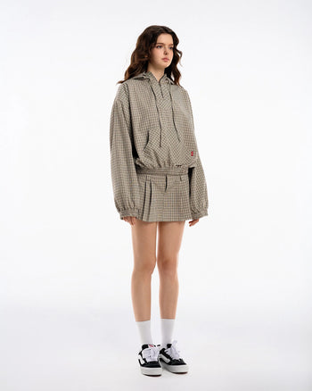 PP - Gingham Half-Zip Hoodie - Vintage Gingham