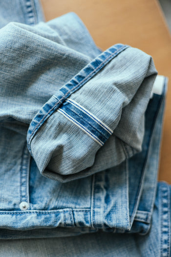 A.O.P Washed Denim Pants