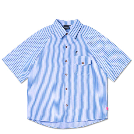 Against Lab - Stripe Miguel Shirt - Blue