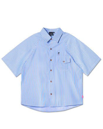 Against Lab - Stripe Miguel Shirt - Blue