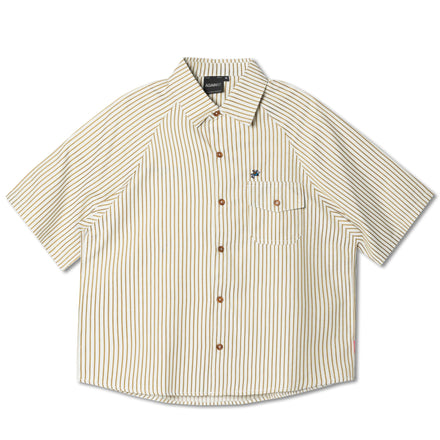 Against Lab - Stripe Miguel Shirt - Light Green