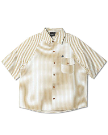 Against Lab - Stripe Miguel Shirt - Light Green