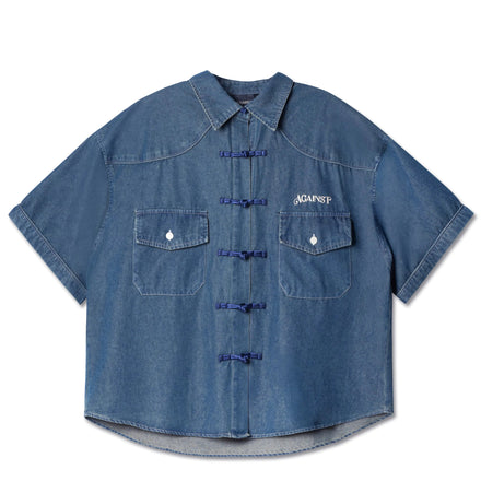 Against Lab - Western Oriental Chapo Shirt - Dark Blue