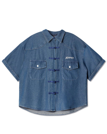 Against Lab - Western Oriental Chapo Shirt - Dark Blue