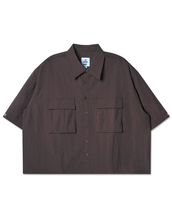 abp. Big Bro S/S Nylon Shirt- Dark Brown