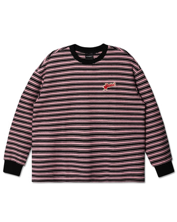 Against Lab - Stripe Star Lounge Tee - Pink