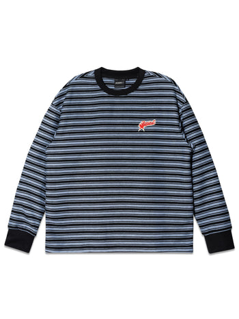 Against Lab - Stripes Star Lounge Tee - Blue Black