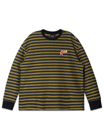Against Lab - Stripes Star Lounge Tee - Yellow Navy