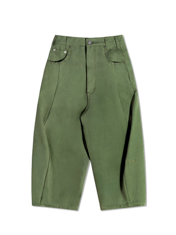 Against Lab - Studded Yankii Pants - Green
