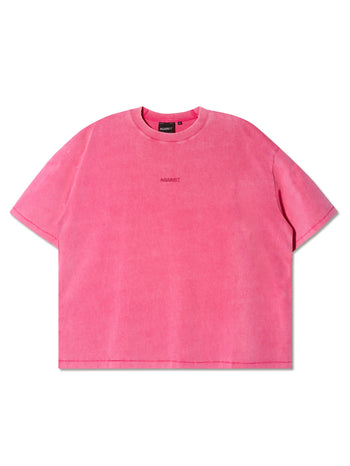 Against Lab - Single Stitch Washed Cropped Tee - Pink