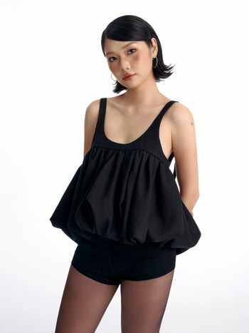 Melancholy - Belle Puff Top - Black