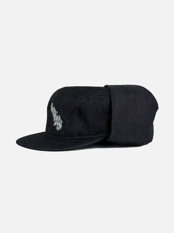 Goers Studio - Bennett Denim Fitted Trapper Hat - Black