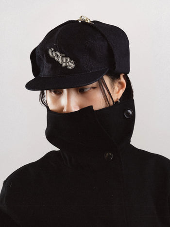 Goers Studio - Bennett Denim Fitted Trapper Hat - Black