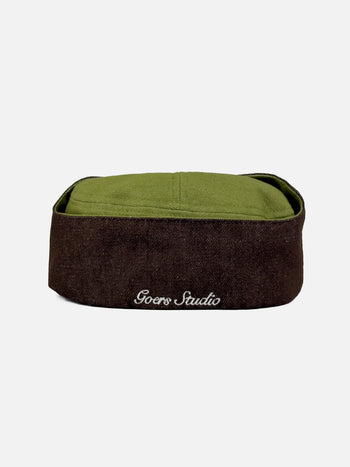 Goers Studio - Bennett Denim Fitted Trapper Hat - Grass Green