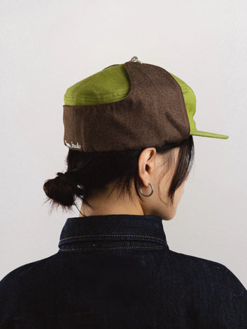 Goers Studio - Bennett Denim Fitted Trapper Hat - Grass Green