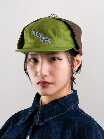 Goers Studio - Bennett Denim Fitted Trapper Hat - Grass Green