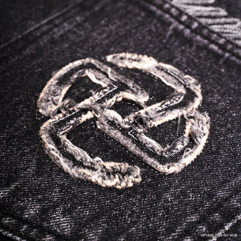 TNT X HUNTER - HXH Camo Ripped Jort - Black