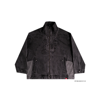 TNT X HUNTER - “XIN” Denim Biker Jacket - Grey
