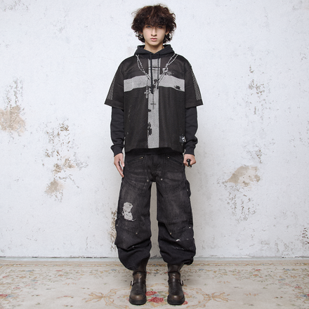 K.M.C - Rage Black Mesh Tee