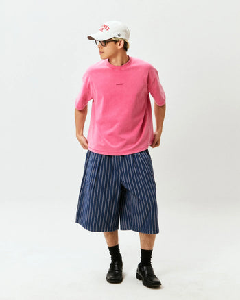 Against Lab - Single Stitch Washed Cropped Tee - Pink