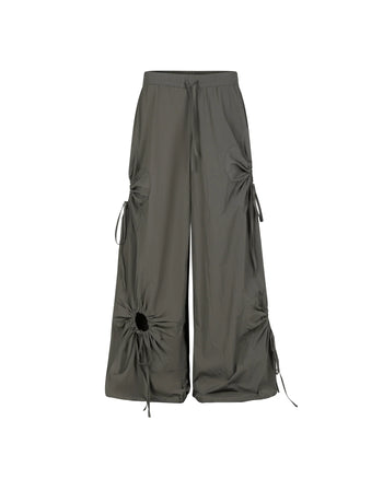 Melancholy - Floral Bloom Parachute Pants - Green