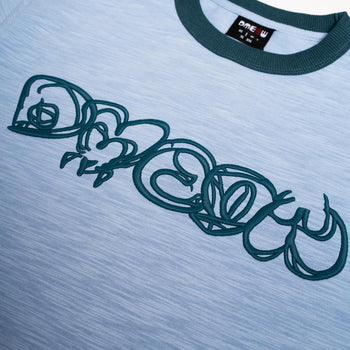 TNT x Dmeow - Scribble Logo Tee - Blue