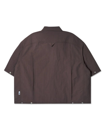 abp. Big Bro S/S Nylon Shirt- Dark Brown