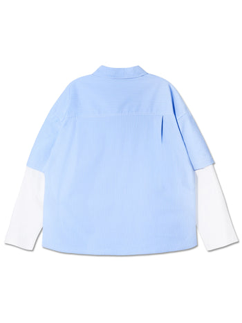 Against Lab - Ism& Schism Layered Shirt - Blue