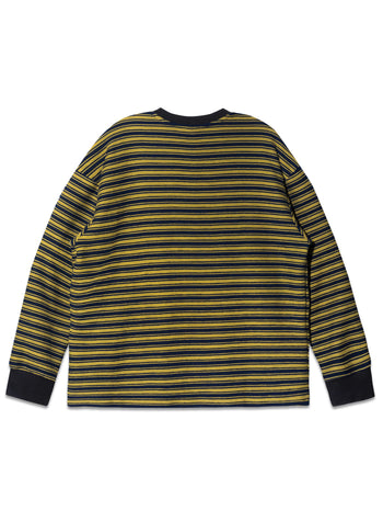 Against Lab - Stripes Star Lounge Tee - Yellow Navy