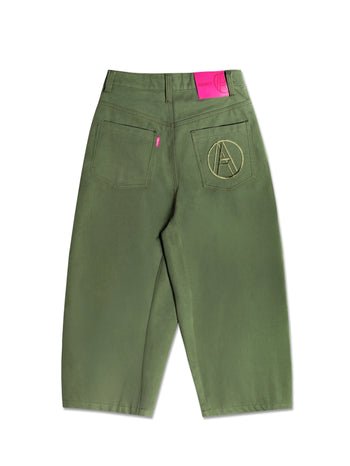 Against Lab - Studded Yankii Pants - Green