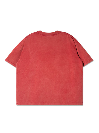 Against Lab - A-Star Washed Boxy Tee - Red