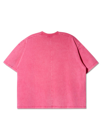 Against Lab - Single Stitch Washed Cropped Tee - Pink