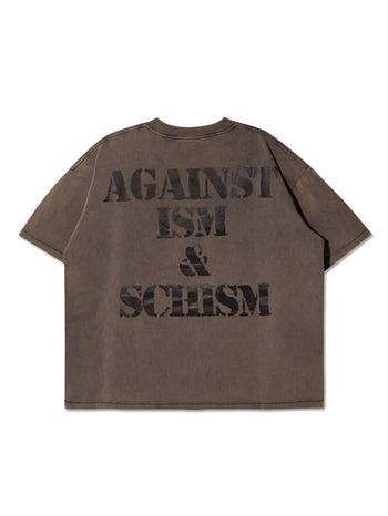 Against Lab - Love Peace Washed Boxy Tee - Black