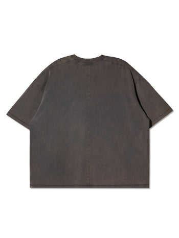 Against Lab - Single Stitch Washed Cropped Tee - Concrete