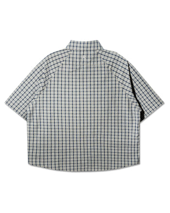 Against Lab - Seersucker Miguel Shirt - Blue