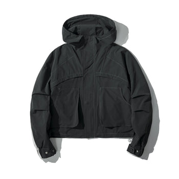 AGILITY MIAO Cropped Multi Pockets Jacket - Black