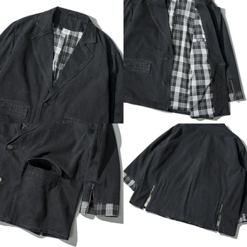 AGILITY MIAO Patchwork Denim Blazer