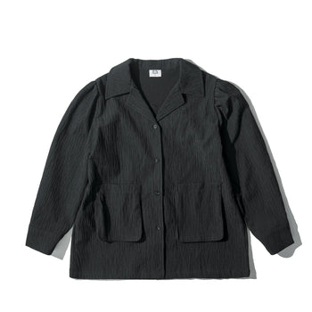 AGILITY MIAO Texture Pocket Shirts - Black