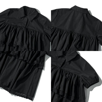 AGILITY MIAO Lapel Shirts - Black