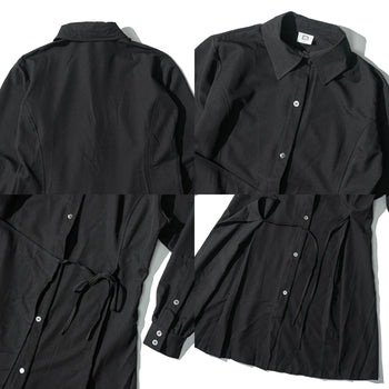 AGILITY MIAO 2WAY Long Shirt Dress - Black