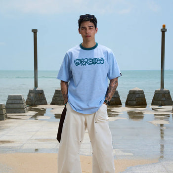 TNT x Dmeow - Scribble Logo Tee - Blue