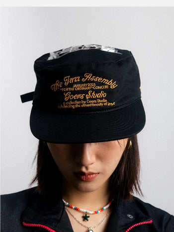 Goers Studio - Unforgettable Pillbox Strapback Cap - Black