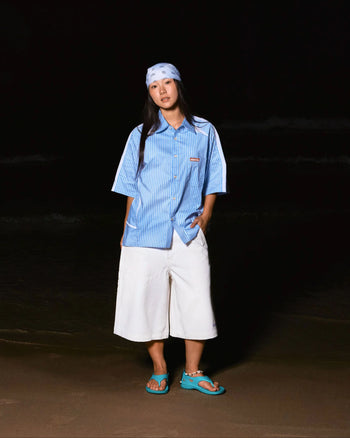 Against Lab - Joga Button Shirt - Blue
