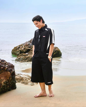Against Lab - Joga Button Shirt - Black