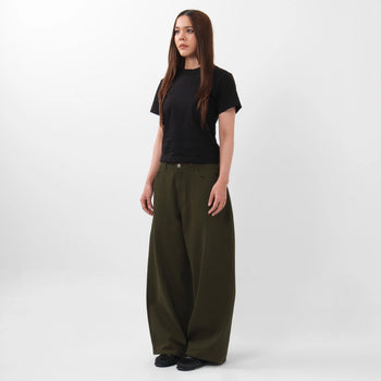 Money Alter - Forma Wide Denim Pants - Washed Olive