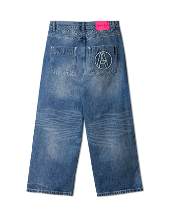 Against Lab - Cowboy Washed Perfect Jeans - Blue